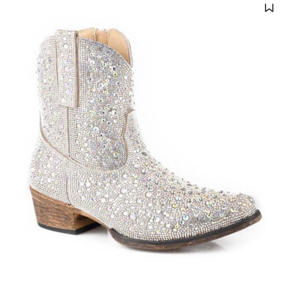 Roper Women's Women's 8 Shay Jewels Embellished Western Booties Snip Toe - New
